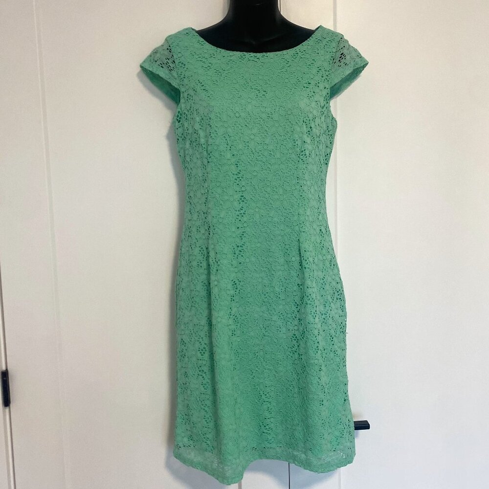 Jessica Mint Green Floral Lace Summer Event Wedding Guest Dress Size 6 Medium